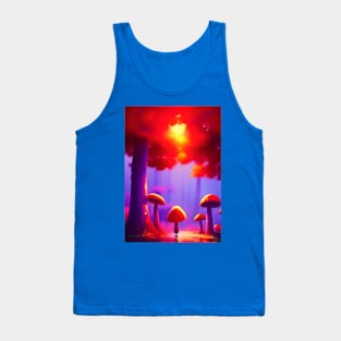 SURREAL RED AND PURPLE MUSHROOMS Tank Top